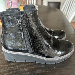 Clark’s Patent leather booties